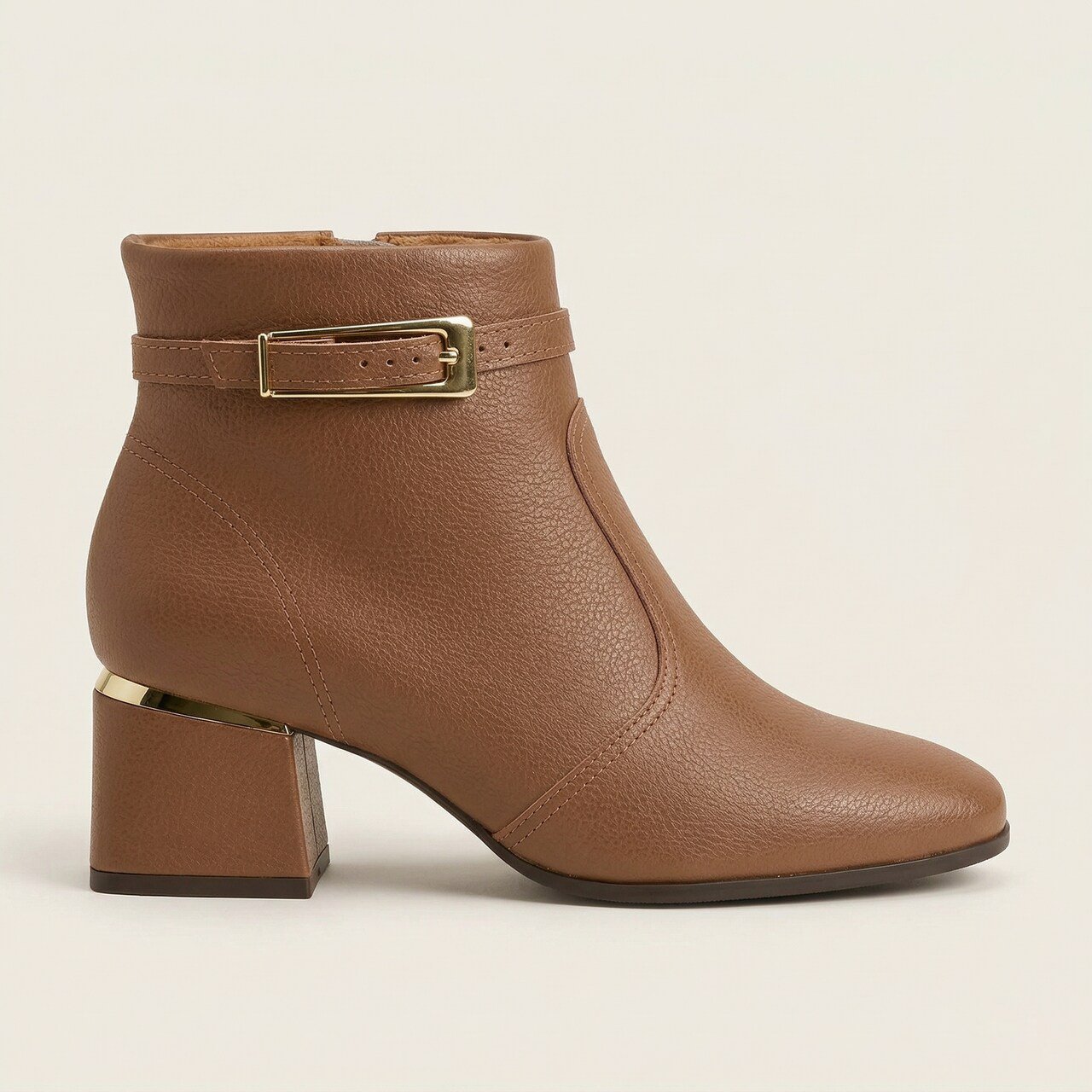 Bota Modare Cano Curto Salto Bloco Caramelo