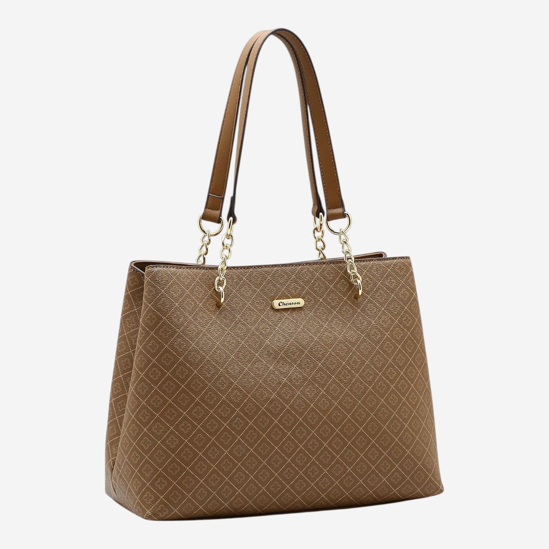 Bolsa Feminina Chenson Ombro Elemento Gráfico Natural