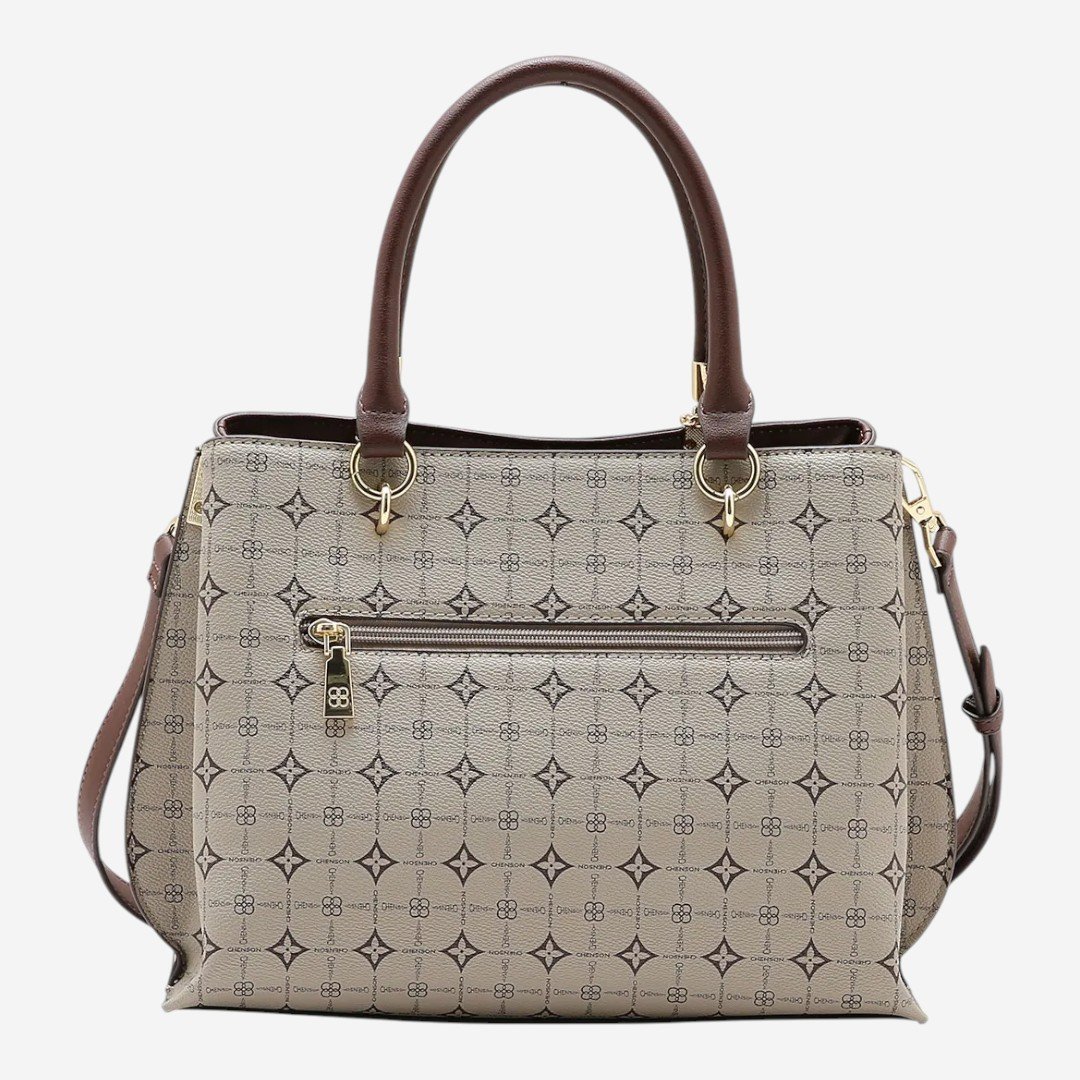 Bolsa Feminina Chenson Mão Monograma Luxo Natural Off White 2