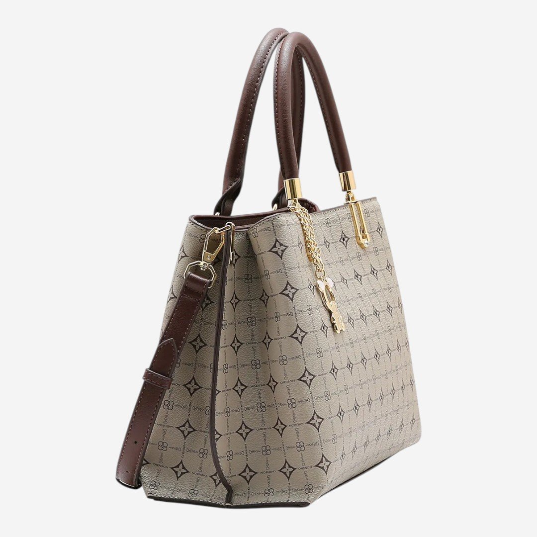 Bolsa Feminina Chenson Mão Monograma Luxo Natural Off White 3
