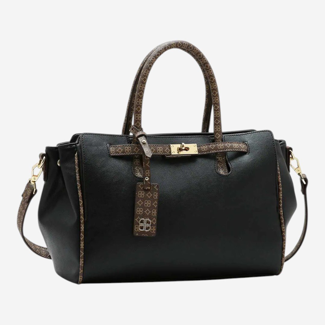 Bolsa Feminina Chenson Detalhe Monograma Preta