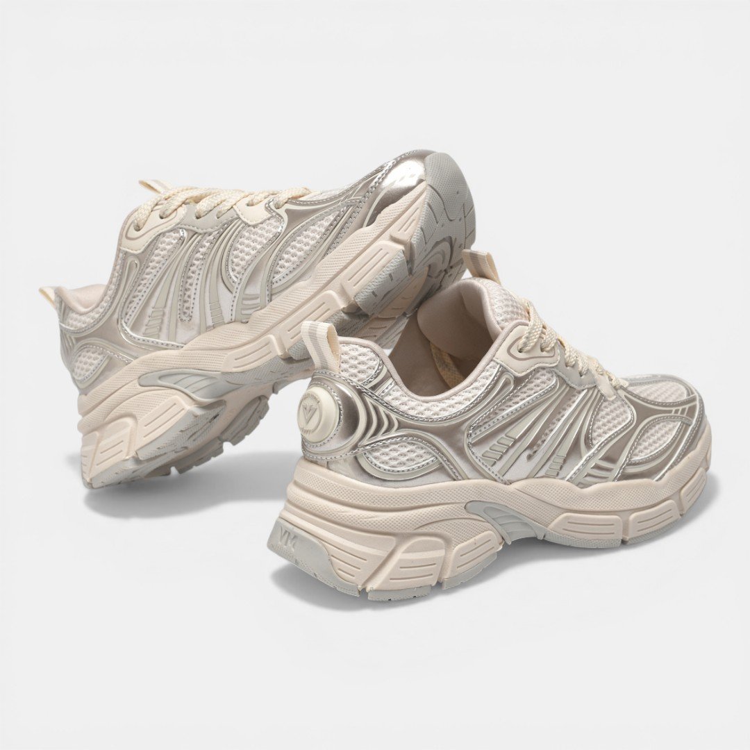 Tênis Via Marte Casual Esportivo Off White com Dourado Off White 4