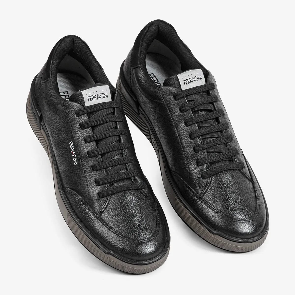 Sapatênis Ferracini Masculino Milan Preto Preto 2