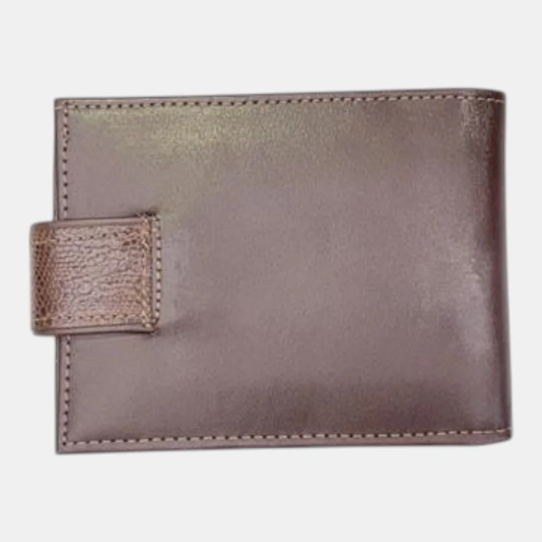 Carteira Original Com Fecho Masculina Em Couro Marrom Marrom 2