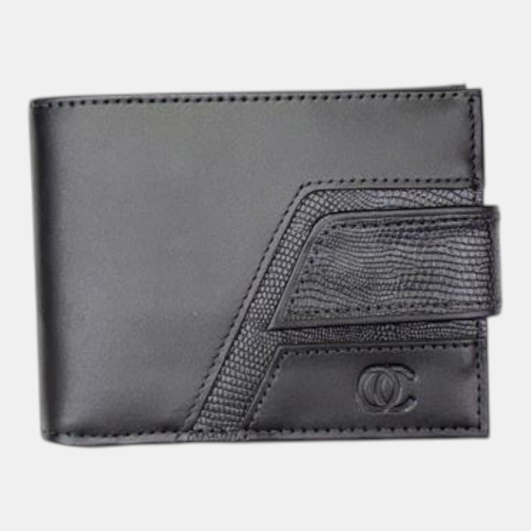 Carteira Original Com Fecho Masculina Em Couro Preta