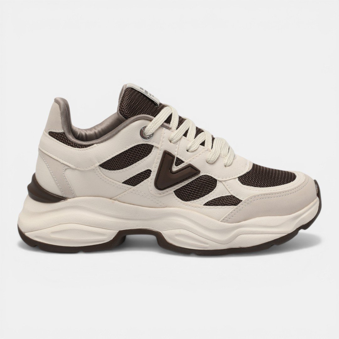 Tênis Via Marte Casual Chunky Off White com Marrom