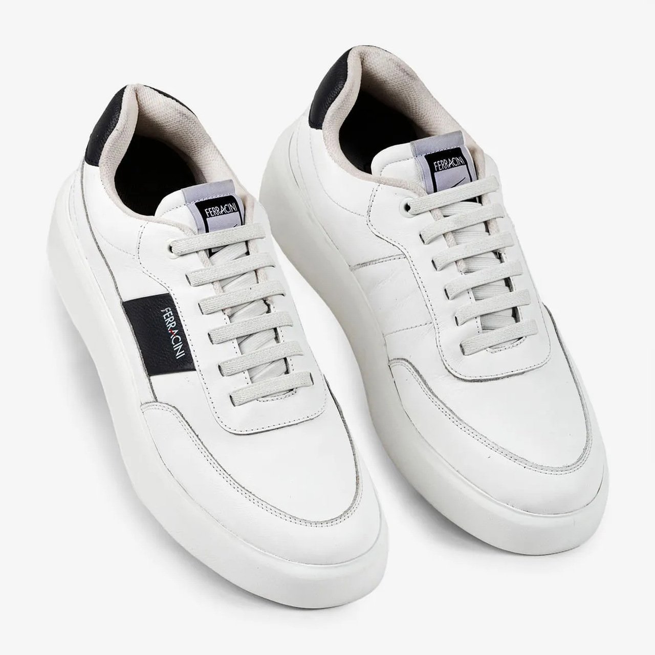 Tênis Casual Sneaker Ferracini Masculino Flip Branco Branco 2