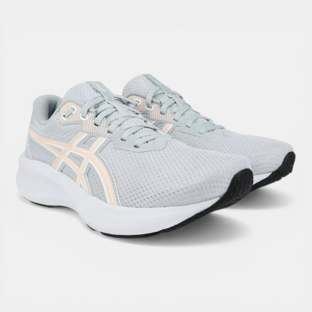 Tênis Asics Raiden 5 Feminino Cinza com Rosa Claro Cinza 2