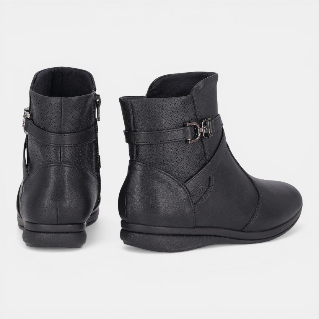 Bota Piccadilly Rasteira Feminina Preta Preto 7
