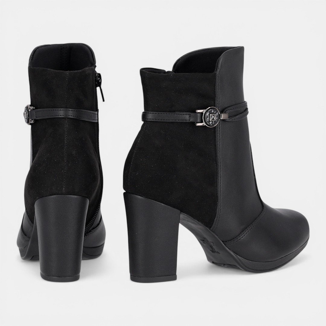Bota Piccadilly Cano Curto Feminina Preta Preto 3