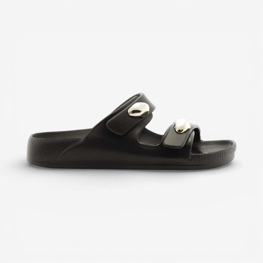 Chinelo Brizza Arezzo Slide Feminino Preto
