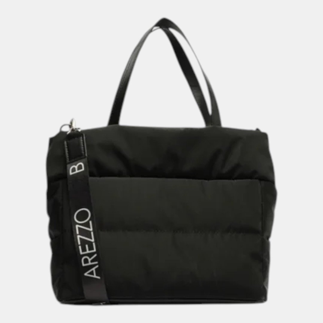 Bolsa Brizza Arezzo Tiracolo Preta Nylon Gigi Pequena Preto 4