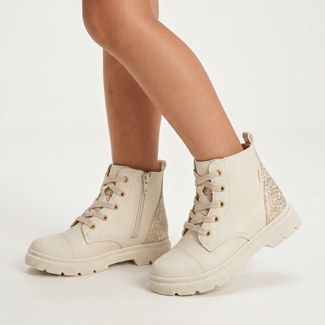 Coturno Klin London Infantil Off White Bege 2