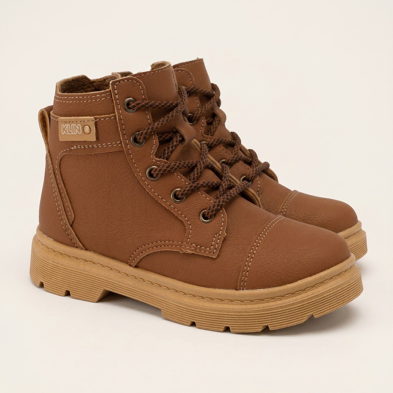 Coturno Klin London Infantil Masculino Caramelo Marrom 3