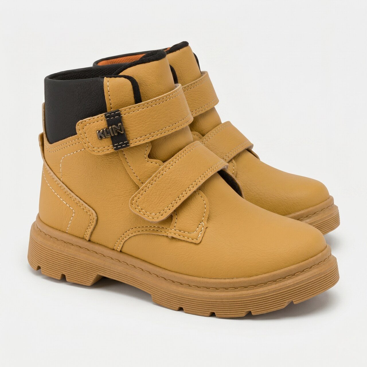 Coturno Klin London Infantil Masculino Mostarda com Preto Caramelo 3