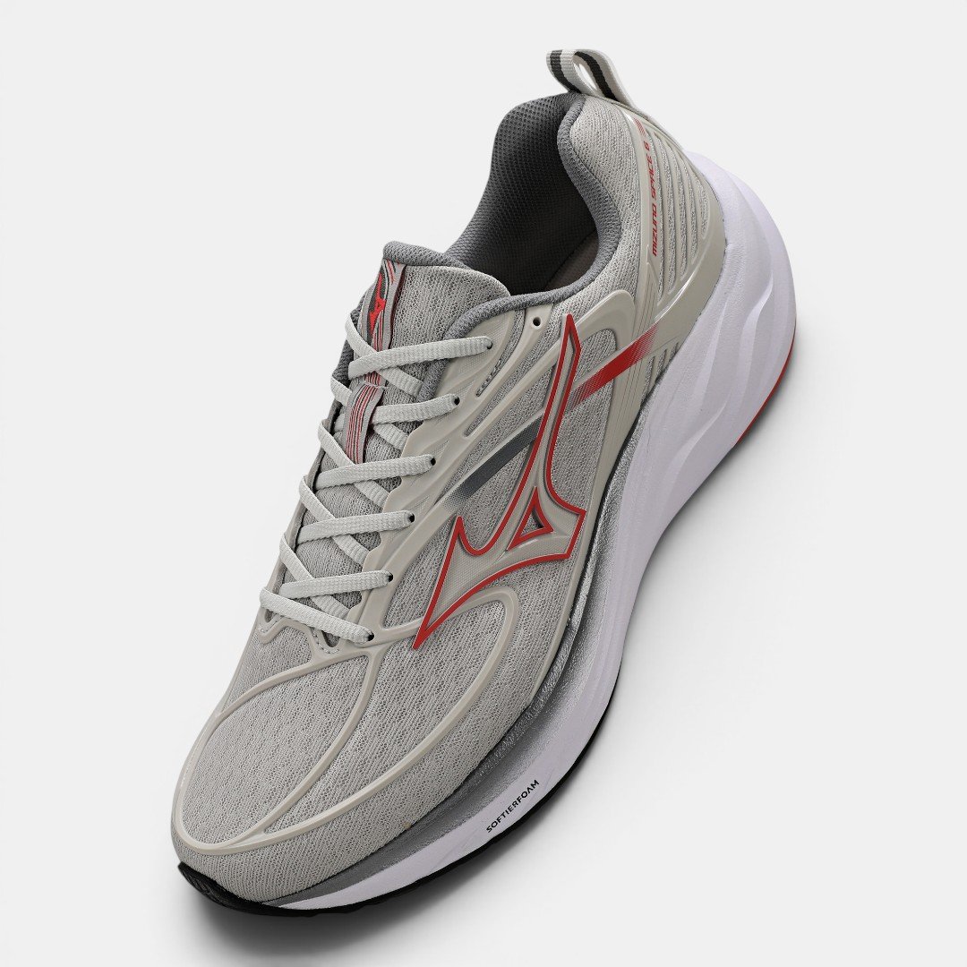 Tênis De Corrida Mizuno Space 6 Cinza Claro Cinza 2