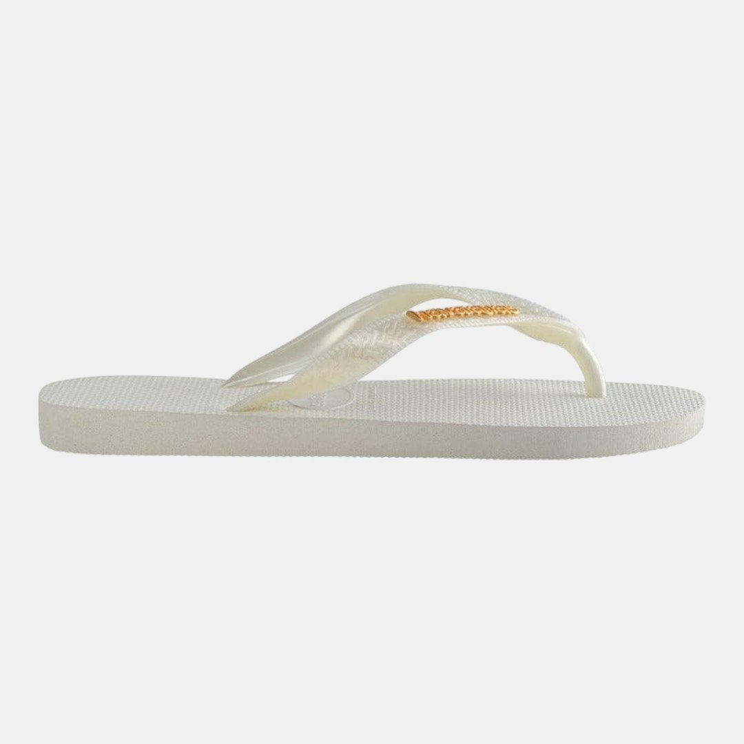 Chinelo Havaianas Top Logo Metálico Branco Branco 3