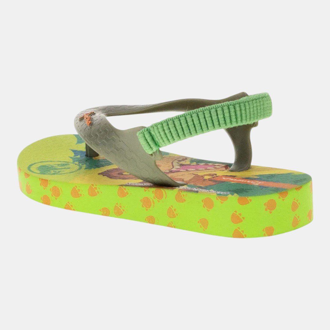 Chinelo Ipanema Jurassic Color Baby Com Elástico Verde Verde 2
