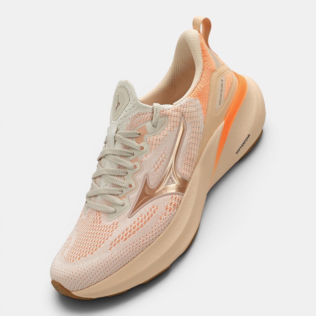 Tênis De Corrida Mizuno Glow 3 Feminino Arenito Salmão 2
