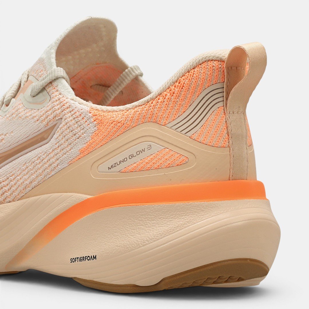 Tênis De Corrida Mizuno Glow 3 Feminino Arenito Salmão 8