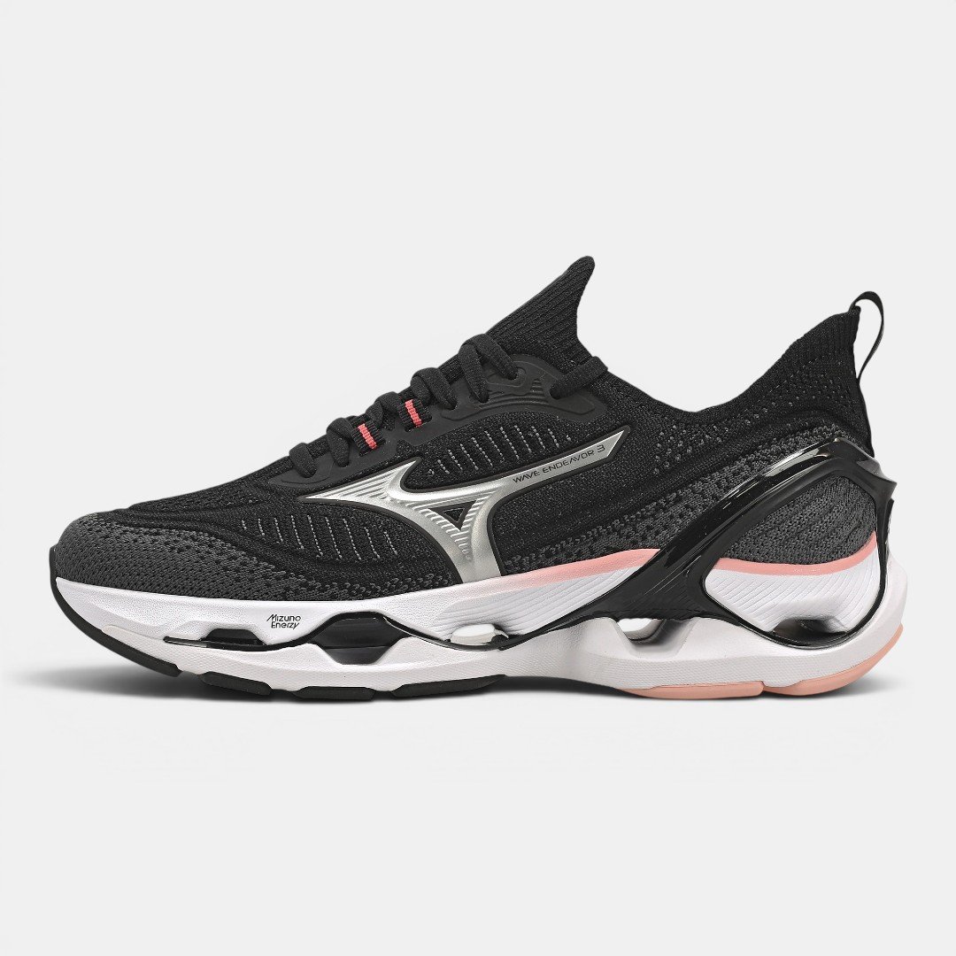 Tênis de Corrida Feminino Wave Endeavor 3 Preto com Rosa