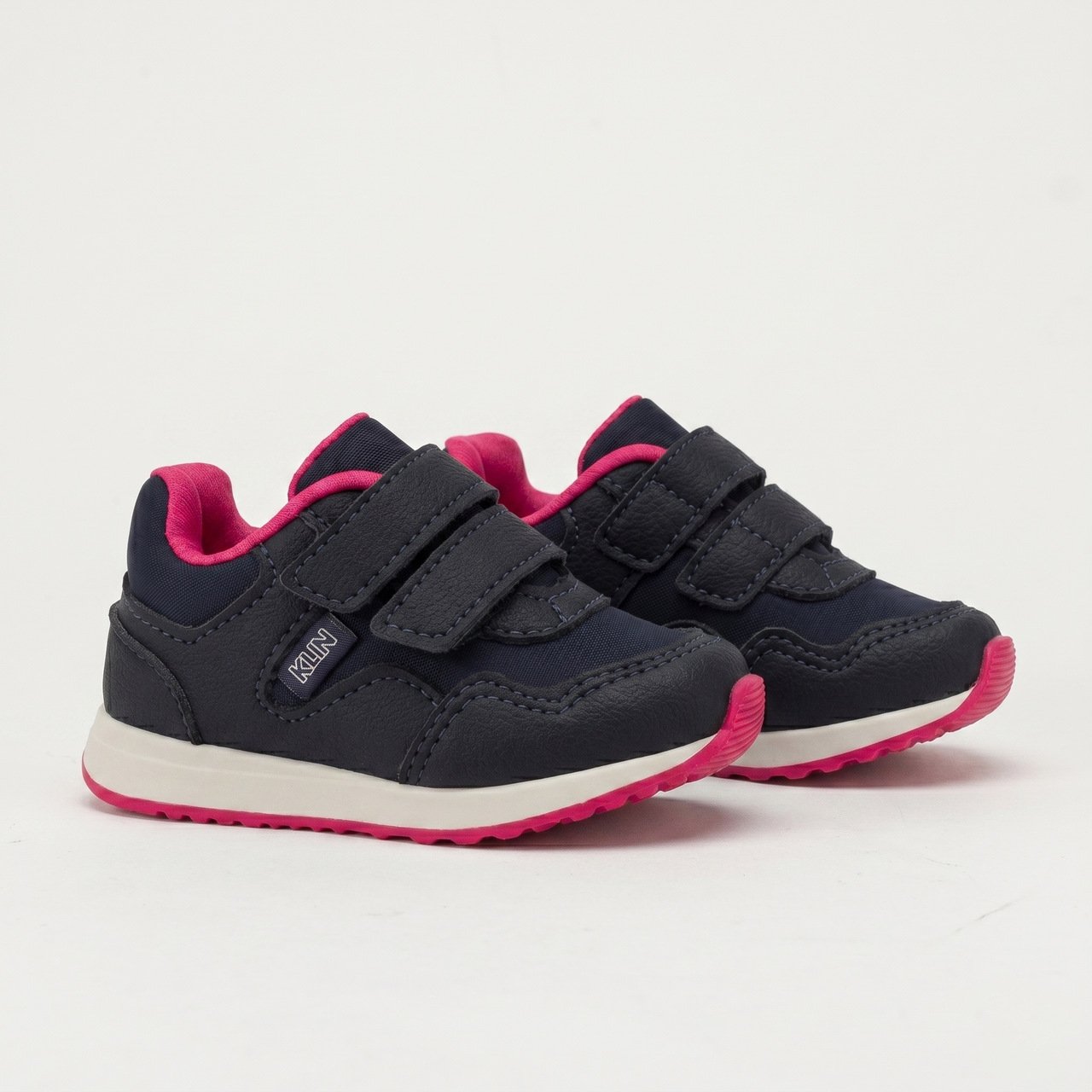 Tênis Klin Mini Walk Infantil Marinho com Pink Azul Marinho 3