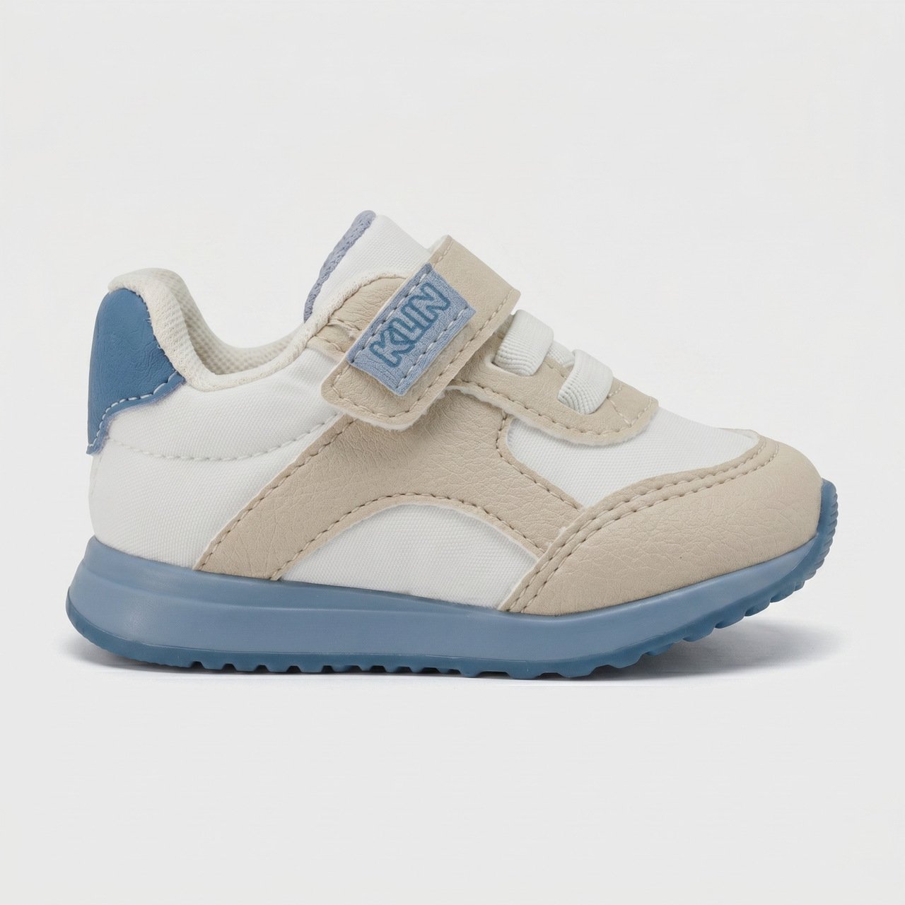 Tênis Klin Mini Walk Infantil Branco com Azul