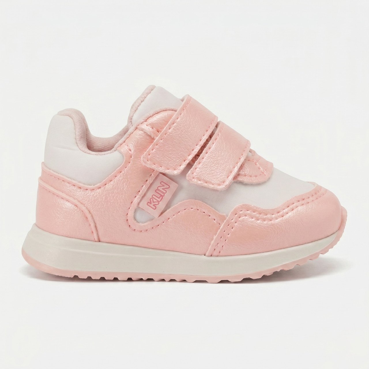 Tênis Klin Mini Walk Infantil Branco com Rosa