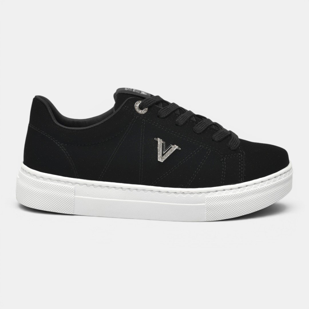 Tênis Casual Via Marte Feminino Nobuck Preto