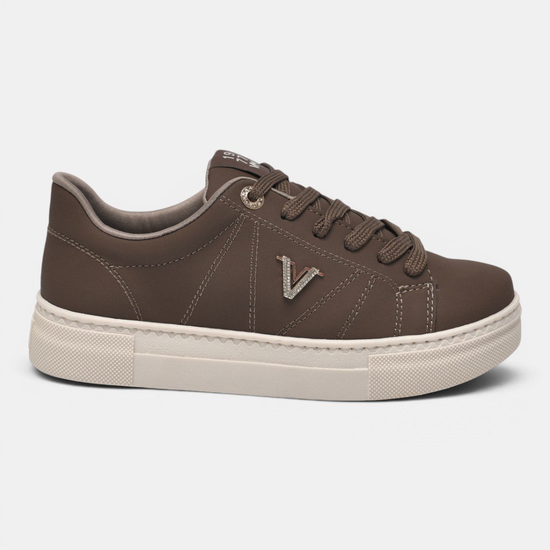Tênis Casual Via Marte Feminino Nobuck Marrom