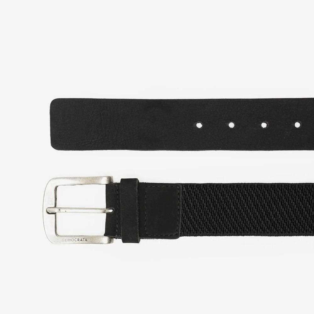 Cinto Largo Denim Democrata Preto Preto 2
