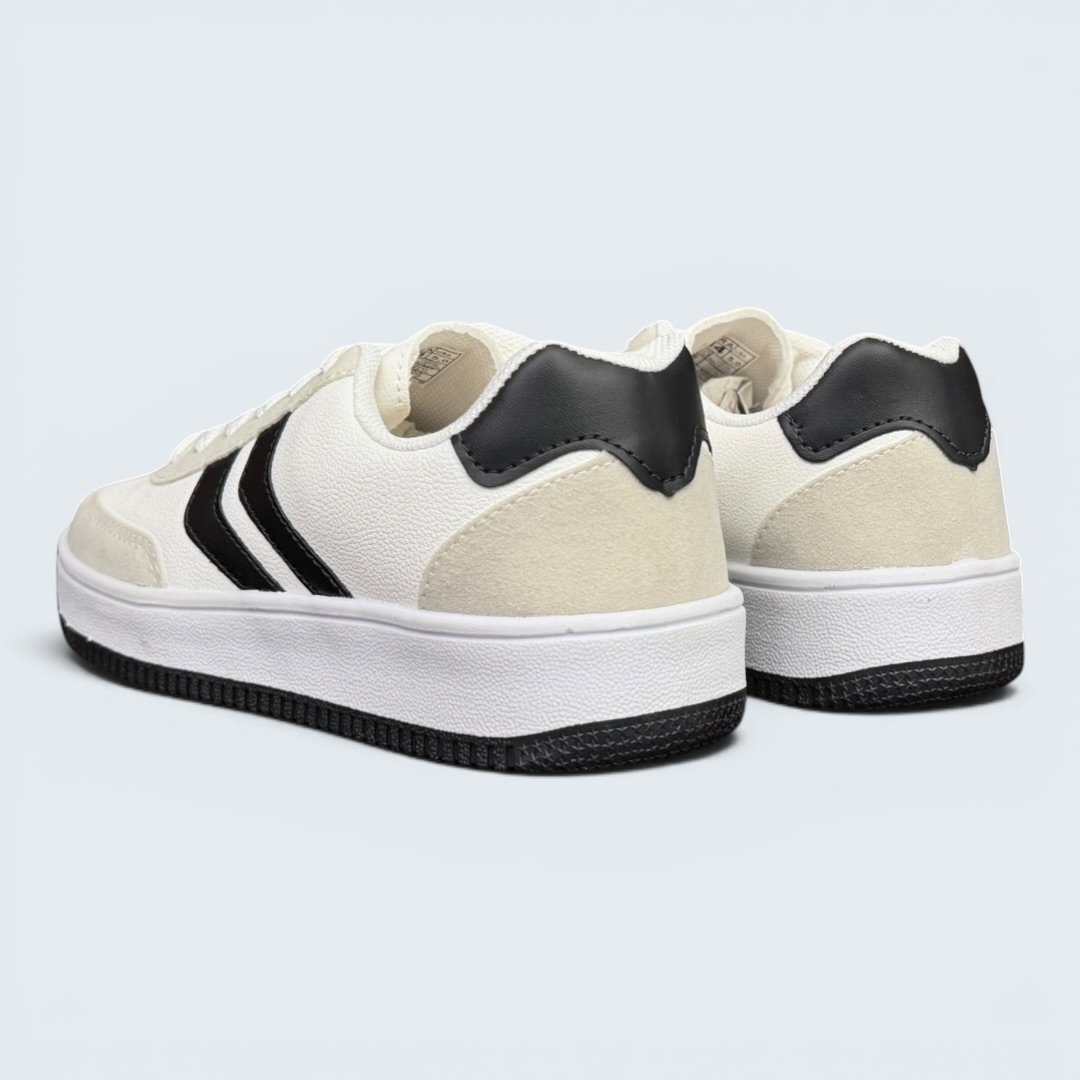 Tênis Rio Sul Casual Feminino Branco com Preto Bege 4