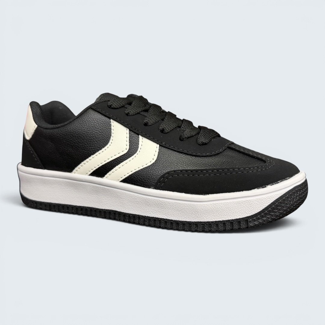 Tênis Rio Sul Casual Feminino Preto com Branco Preto 2