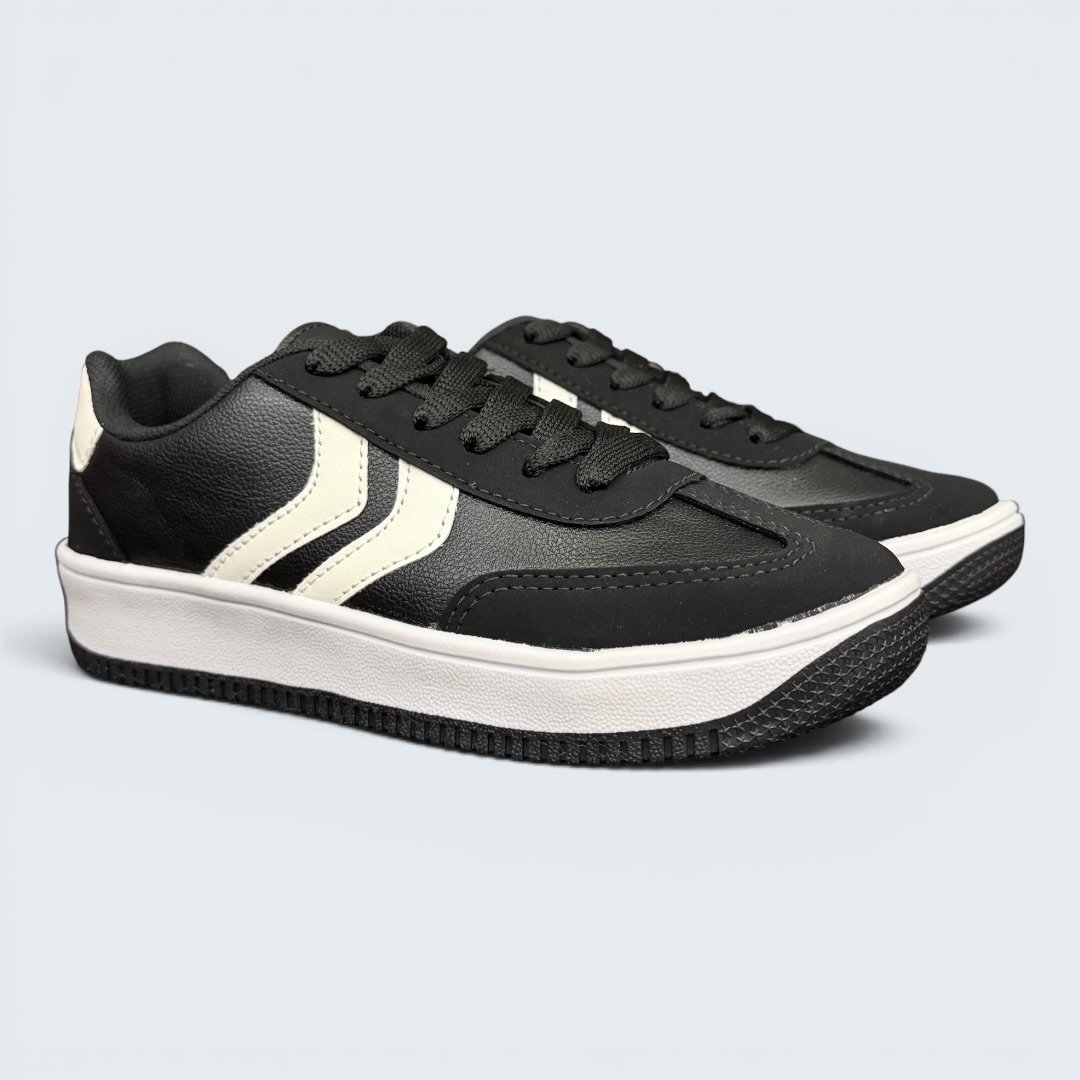 Tênis Rio Sul Casual Feminino Preto com Branco Preto 3
