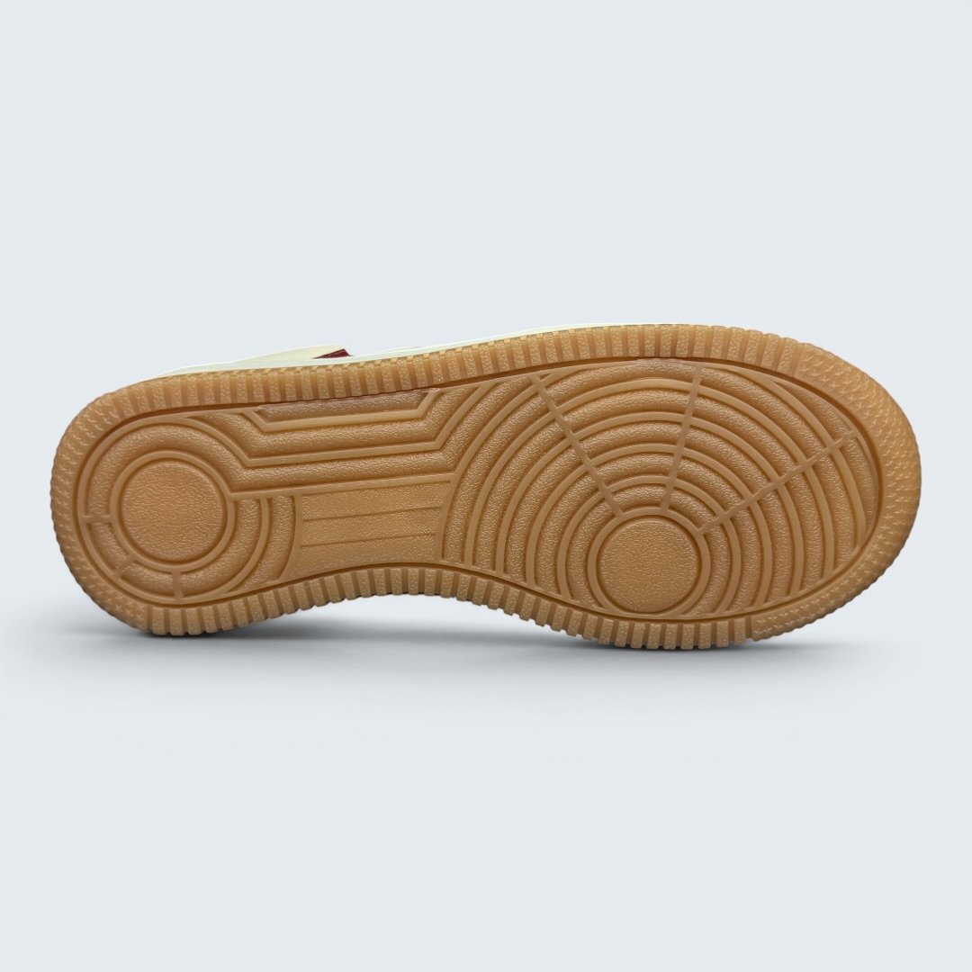 Tênis Rio Sul Casual Feminino Off White com Bordô Bege 5