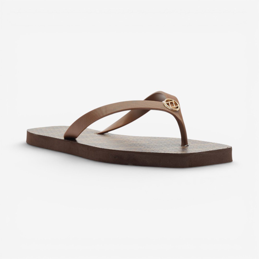Chinelo Rasteiro Brizza Arezzo Marrom Marrom 2
