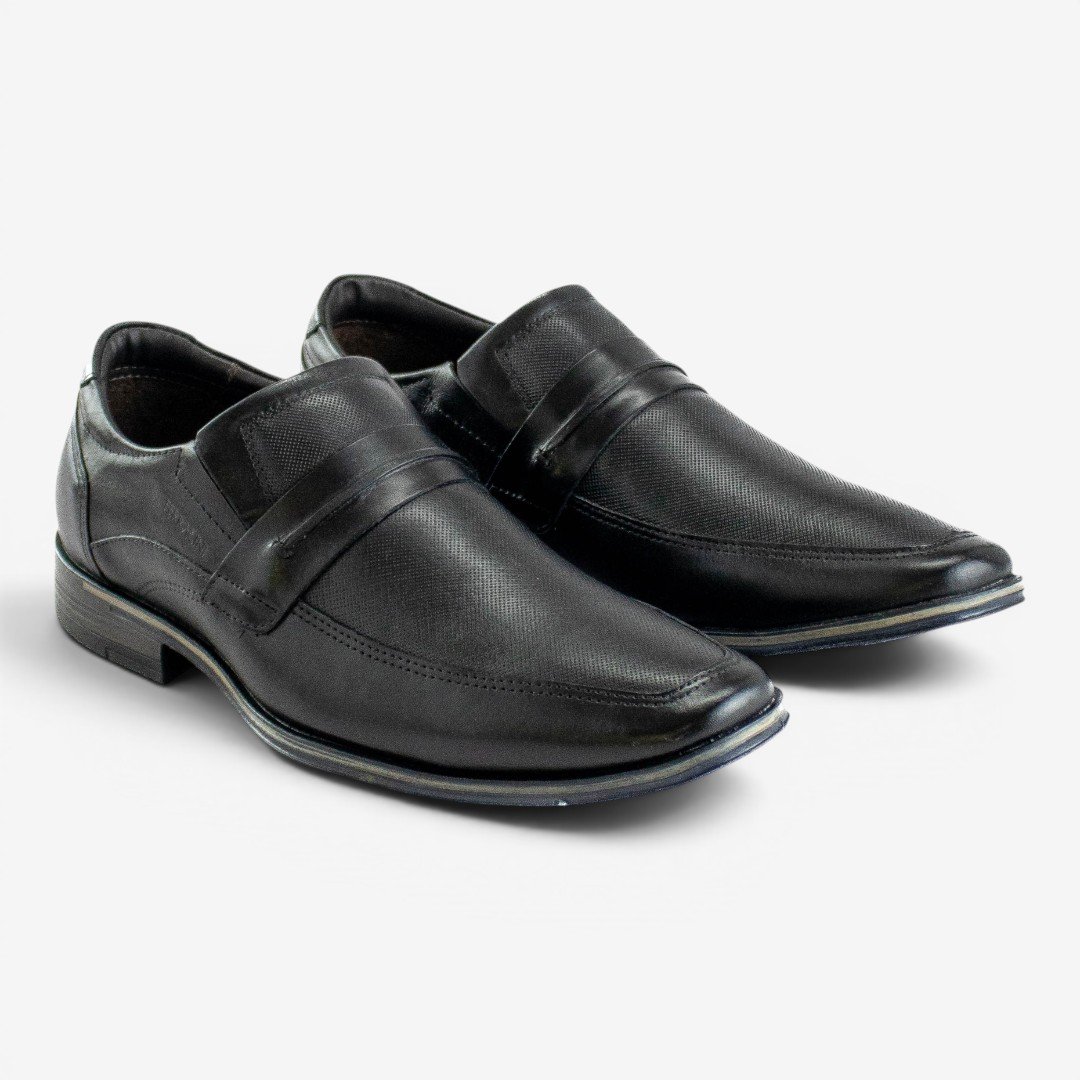 Sapato Social Masculino Ferracini Gold Plus Em Couro Preto Preto 2
