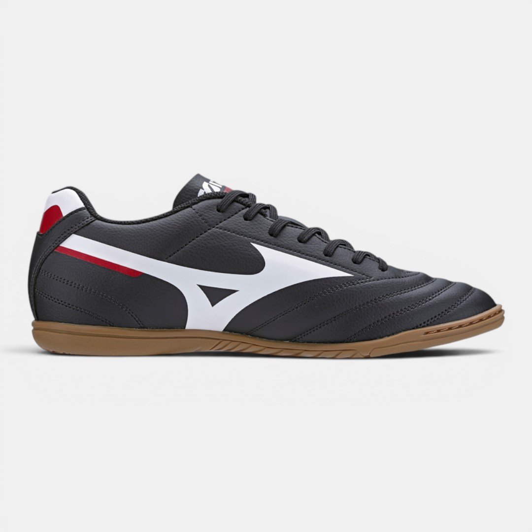 Chuteira Futsal Masculina Mizuno Morelia Club Preta Preto 2