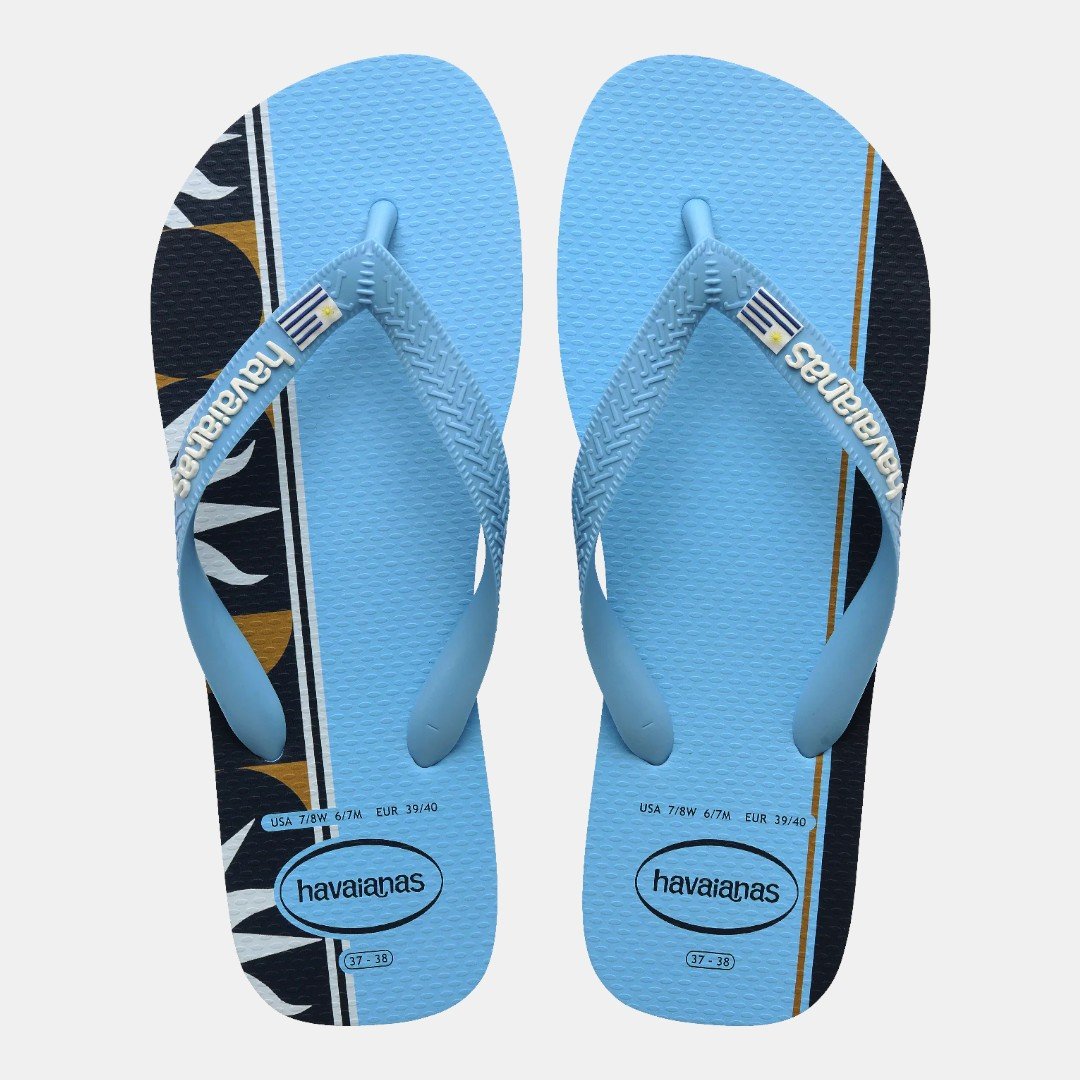 Chinelo Havaianas Top Nations Seleções Uruguai Azul