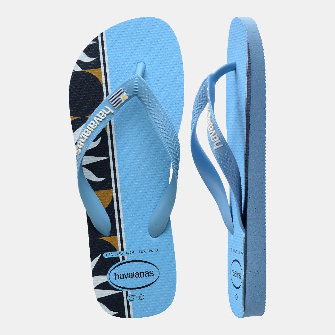 Chinelo Havaianas Top Nations Seleções Uruguai Azul Azul 4