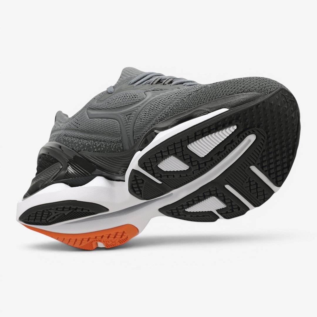 Tênis de Corrida Masculino Wave Endeavor 3 Cinza com Laranja Cinza 7