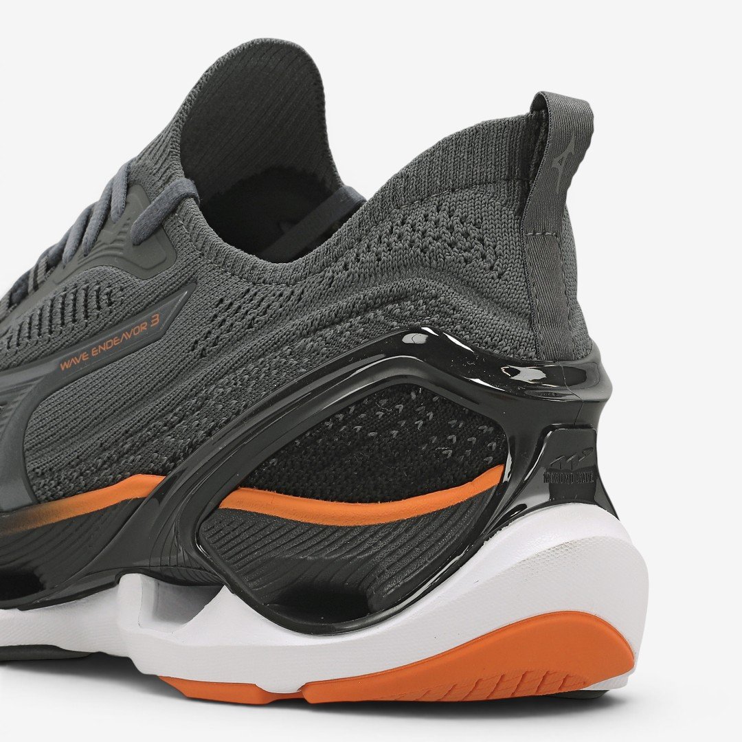 Tênis de Corrida Masculino Wave Endeavor 3 Cinza com Laranja Cinza 8