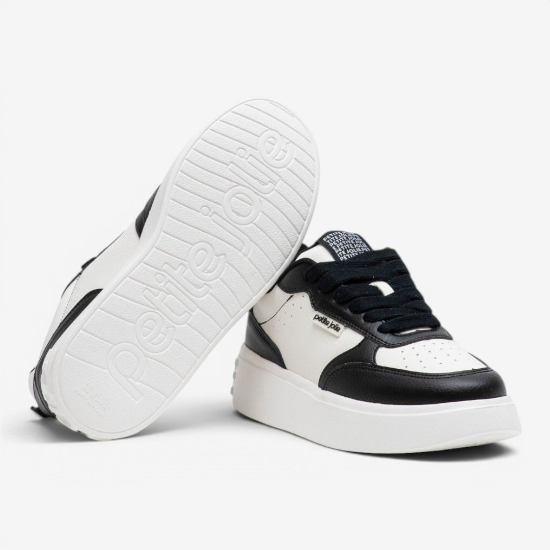 Tênis Petite Jolie Start Branco com Preto Branco/Preto 5
