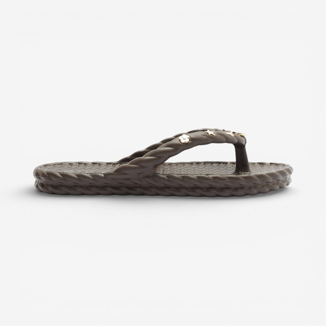 Chinelo De Dedo Brizza Arezzo Marrom Dark Marrocos Marrom 2