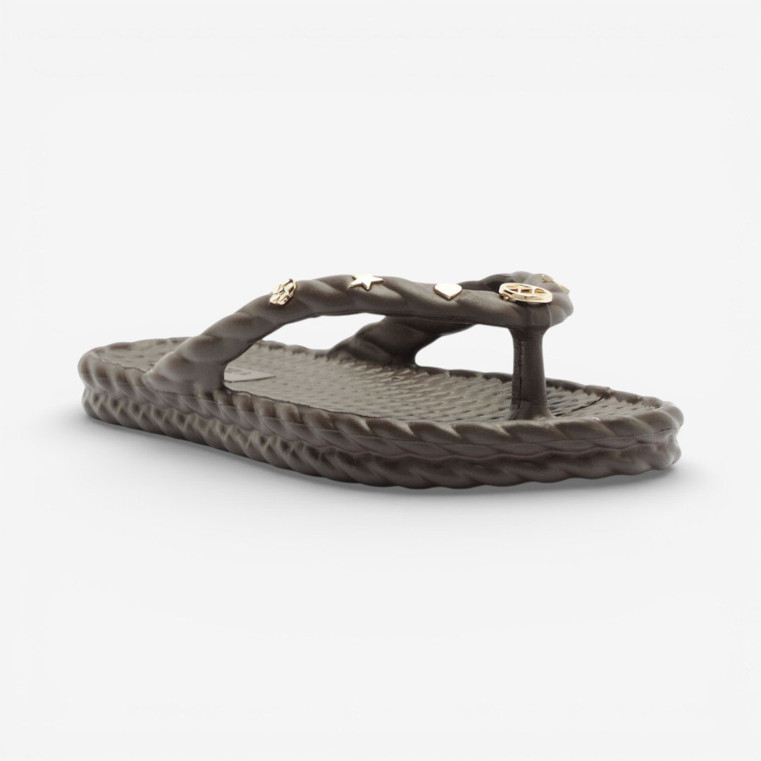 Chinelo De Dedo Brizza Arezzo Marrom Dark Marrocos Marrom 3