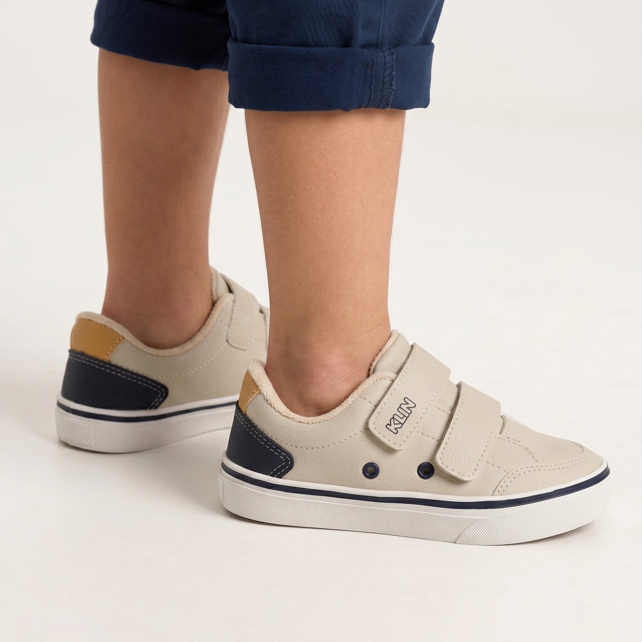 Tênis Klin Casual Freestyle Masculino Infantil Bege Bege 2