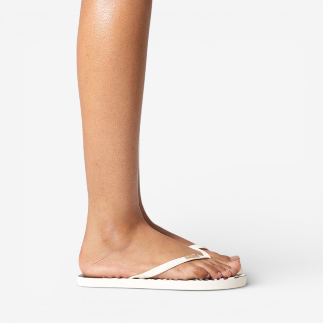 Chinelo Rasteiro Brizza Arezzo Animal Print Off White Branco/Preto 5