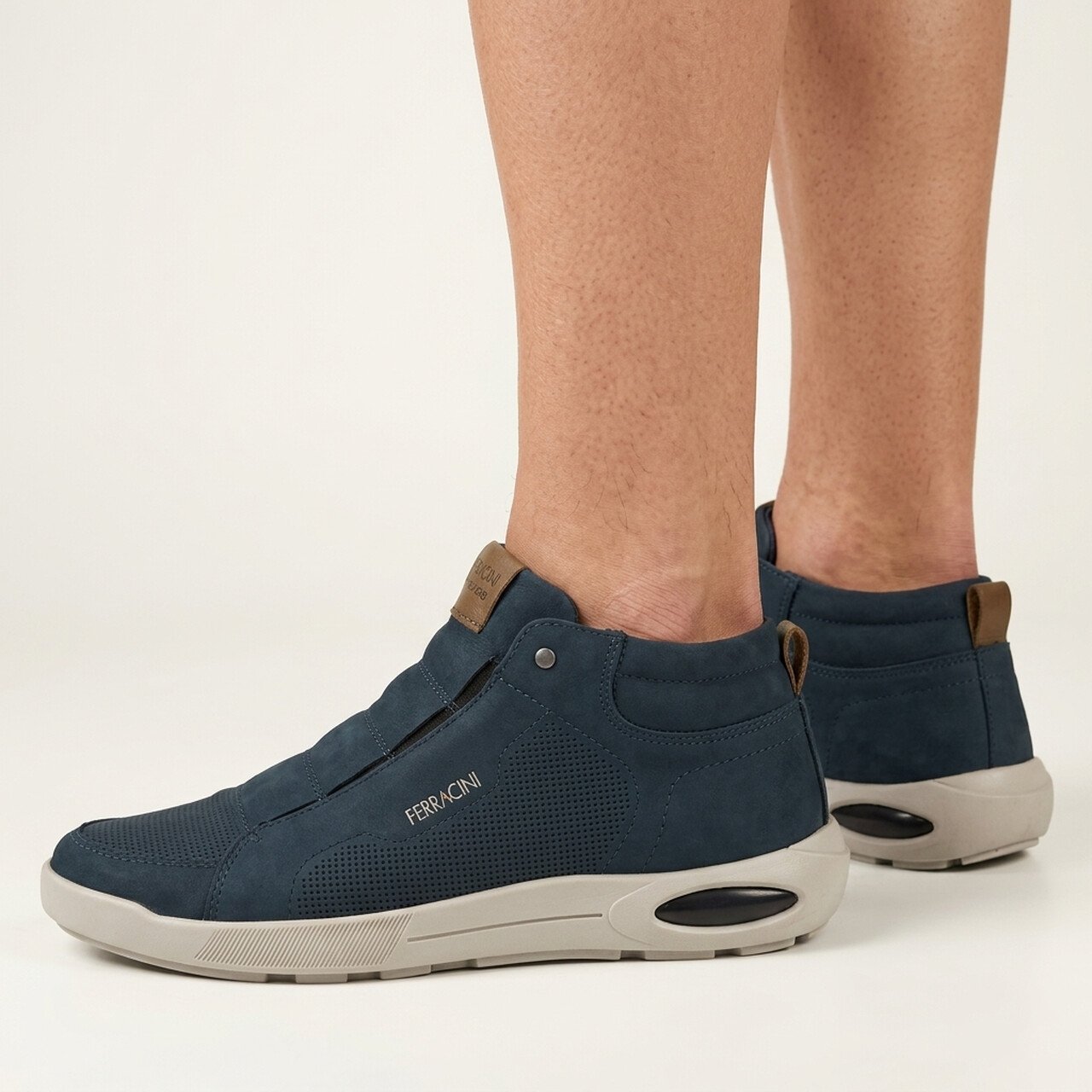 Tênis Ferracini Masculino Pulse Nobuck Azul Marinho Azul 2