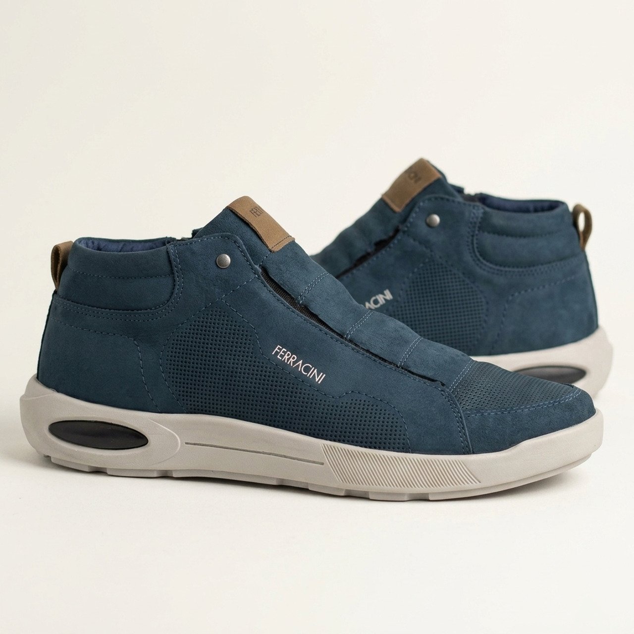 Tênis Ferracini Masculino Pulse Nobuck Azul Marinho Azul 5