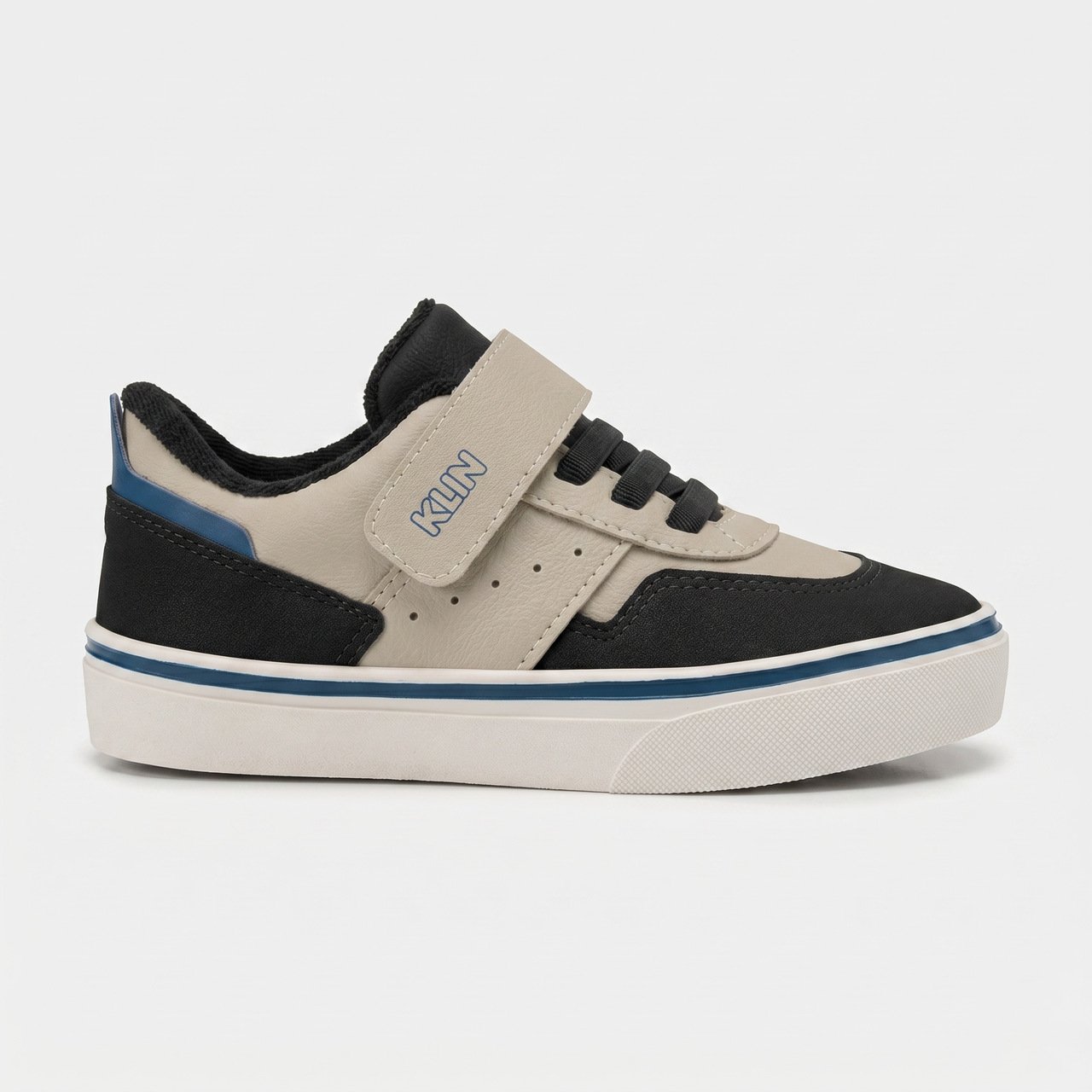 Tênis Klin Freestyle Infantil Bege com Azul